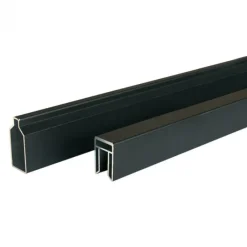 C-Wood Zelfbouw schutting composiet Rhombus Triple teak - zwart alu accessoires (180 x 180 cm)