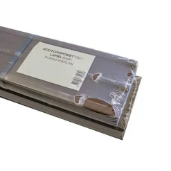 Hot C-Wood Zelfbouw schutting composiet Bari donkerbruin met antra alu accessoires (180 x 123 cm)