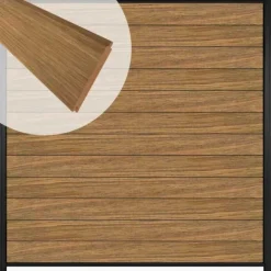 Discount C-Wood Zelfbouw schutting hardhout Mix & Match Thermo Fraké - zwart alu accessoires (180 x 180 cm)