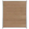 Hot C-Wood Zelfbouw schutting composiet Modular teak - blank alu accessoires (180 x 200 cm)