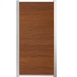 Discount C-Wood Zelfbouw schutting hardhout Mix & Match Bamboe - wit alu accessoires (90 x 180 cm)