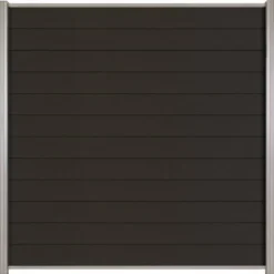 Clearance C-Wood Zelfbouw schutting composiet Mix & Match antraciet - blank alu accessoires (180 x 180 cm)