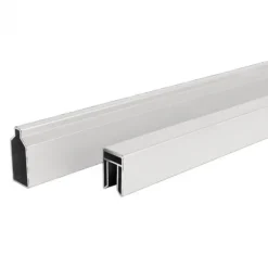 Clearance C-Wood Zelfbouw schutting composiet Rhombus Double zwart - wit alu accessoires (180 x 180 cm)