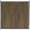 Hot C-Wood Zelfbouw schutting verticaal Rhombus Double ipé - blank alu accessoires (170 x 180 cm)