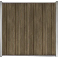 Hot C-Wood Zelfbouw schutting verticaal Rhombus Double ipé - blank alu accessoires (170 x 180 cm)