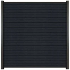 New C-Wood Zelfbouw schutting composiet Rhombus Triple antraciet - antraciet alu accessoires (180 x 200 cm)