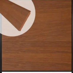 C-Wood Zelfbouw schutting hardhout Mix & Match Bamboe - zwart alu accessoires (180 x 180 cm)