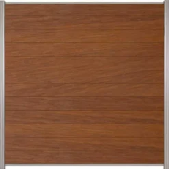Outlet C-Wood Zelfbouw schutting hardhout Mix & Match Bamboe - blank alu accessoires (180 x 180 cm)