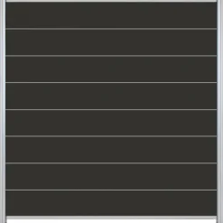 Sale C-Wood Zelfbouw schutting composiet Modular antraciet - blank alu accessoires (180 x 180 cm)