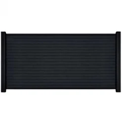 Outlet C-Wood Zelfbouw schutting composiet Rhombus Triple antraciet - zwart alu accessoires (180 x 90 cm)