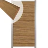 Sale C-Wood Zelfbouw schutting hardhout Mix & Match Thermo Fraké - blank alu accessoires (90 x 180 cm)