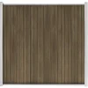 Hot C-Wood Zelfbouw schutting verticaal Rhombus Double ipé - wit alu accessoires (170 x 180 cm)