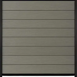 Outlet C-Wood Zelfbouw schutting composiet Modular co-ex grijs - zwart alu accessoires (180 x 180 cm)