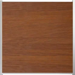 Best C-Wood Zelfbouw schutting hardhout Mix & Match Bamboe - wit alu accessoires (180 x 180 cm)