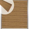 Hot C-Wood Zelfbouw schutting hardhout Mix & Match Thermo Fraké - blank alu accessoires (180 x 200 cm)