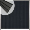 New C-Wood Zelfbouw schutting verticaal Rhombus Triple antraciet - blank alu accessoires (170 x 180 cm)
