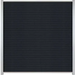 Online C-Wood Zelfbouw schutting composiet Rhombus Triple antraciet - blank alu accessoires (180 x 200 cm)