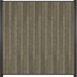 C-Wood Zelfbouw schutting verticaal Rhombus Double grijs - antraciet alu accessoires (170 x 180 cm)