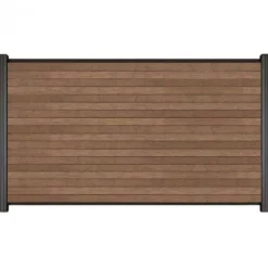 Discount C-Wood Zelfbouw schutting composiet Rhombus Triple bruin gevlamd - antraciet alu acc (180 x 90 cm)