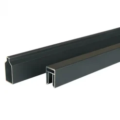 Discount C-Wood Zelfbouw schutting composiet Rhombus Triple bruin gevlamd - antraciet alu acc (180 x 90 cm)