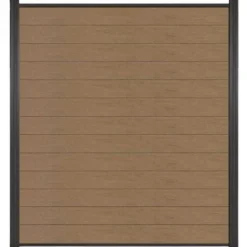 Outlet C-Wood Zelfbouw schutting composiet Mix & Match bruinvlam - antraciet alu accessoires (180 x 200 cm)