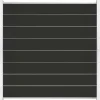 Hot C-Wood Zelfbouw schutting composiet Modular antraciet - wit alu accessoires (180 x 180 cm)
