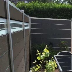 Sale Elephant Deco lamel antraciet hardglas Modular systeem met antraciet frame (180 x 21 cm)