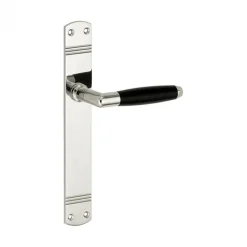 Outlet Austria Deurkruk Forza - Horatio III langschild rechthoekig - Incl. sleutelgat - Glans Nikkel