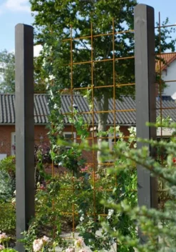 Outlet Plus Danmark Draadmat staal - Cubic recht zwart (90 x 180 cm)