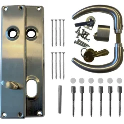 Clearance Plus Danmark Dubbele dichte deur incl. kozijn en beslag - Rechtsdraaiend - Onbehandeld - 151,2 x 197,8 cm