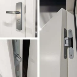 New TrendHout Dubbele plaatdeur met kozijn - wit - 930 x 2115 mm incl. beslag