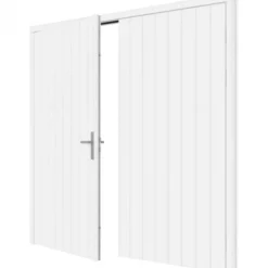 Sale TrendHout Dubbele plaatdeur XL met kozijn - wit - 1200 x 2115 mm incl. beslag