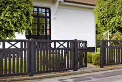 Hot Plus Danmark Dubbele poort vuren - Vinesse rechte poorten zwart (300 x 98 cm)