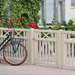 Plus Danmark Dubbele poort vuren - Vinesse rechte poorten wit (300 x 98 cm)