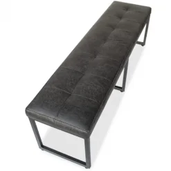 Clearance HomingXL Eetkamerbank - Atlanta - leer Colorado antraciet 01 - 200 cm