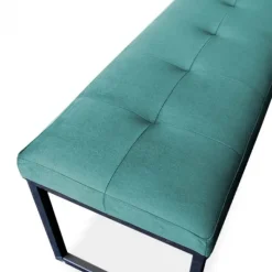 Hot HomingXL Eetkamerbank - Atlanta - stof Element turquoise 15 - 140 cm