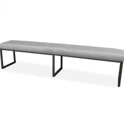 Online HomingXL Eetkamerbank - Atlanta - stof Element lichtgrijs 04 - 200 cm