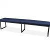 Best HomingXL Eetkamerbank - Atlanta - stof Element blauw 13 - 140 cm
