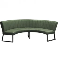 Sale HomingXL Eetkamerbank - Hengelo - lederlook Missouri groen 10 - geschikt voor tafel 130 cm