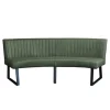 Clearance HomingXL Eetkamerbank - Hengelo - lederlook Missouri groen 10 - geschikt voor ovale tafel 240 cm