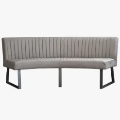 Sale HomingXL Eetkamerbank - Hengelo - stof Element lichtgrijs 04 - geschikt voor ovale tafel 240 cm