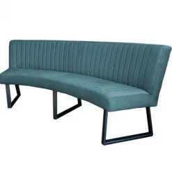 New HomingXL Eetkamerbank - Hengelo - stof Element petrol 14 - geschikt voor ovale tafel 200 cm