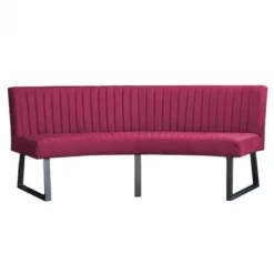 Outlet HomingXL Eetkamerbank - Hengelo - stof Element fuchsia 19 - geschikt voor ovale tafel 240 cm