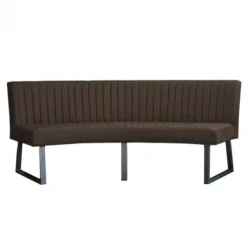 Hot HomingXL Eetkamerbank - Hengelo - stof Element antraciet 02 - geschikt voor ovale tafel 240 cm