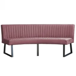 Discount HomingXL Eetkamerbank - Hengelo - stof Element roze 10 - geschikt voor ovale tafel 240 cm