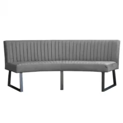HomingXL Eetkamerbank - Hengelo - stof Element cementgrijs 23 - geschikt voor ovale tafel 240 cm