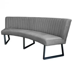 HomingXL Eetkamerbank - Hengelo - stof Element cementgrijs 23 - geschikt voor ovale tafel 240 cm