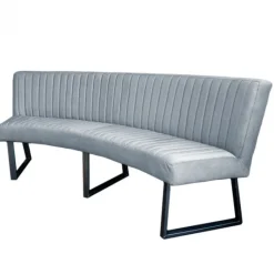 Outlet HomingXL Eetkamerbank - Hengelo - stof Element lichtblauw 16 - geschikt voor ovale tafel 200 cm