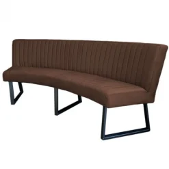 Best HomingXL Eetkamerbank - Hengelo - stof Element donkerbruin 25 - geschikt voor ovale tafel 240 cm