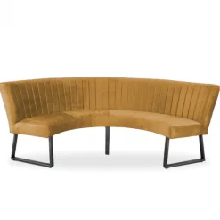 Outlet HomingXL Eetkamerbank - Hengelo - stof Element goud 08 - geschikt voor tafel 130 cm